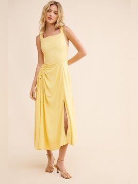 Free People Sienna Midi Dress Yellow